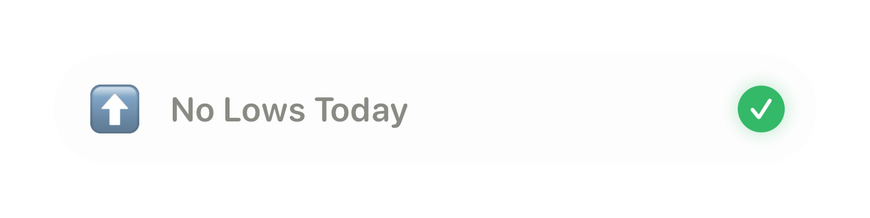 Daily goal to avoid low glucose