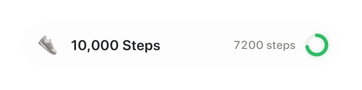 Daily goal to walk 10,000 steps