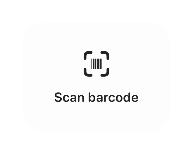 Scan barcode option